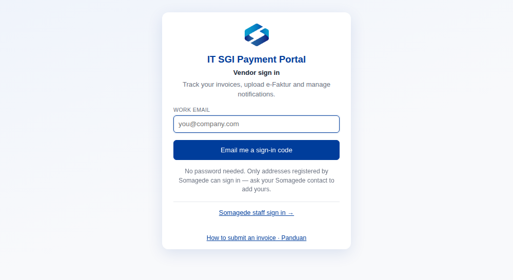 Sign in with your email